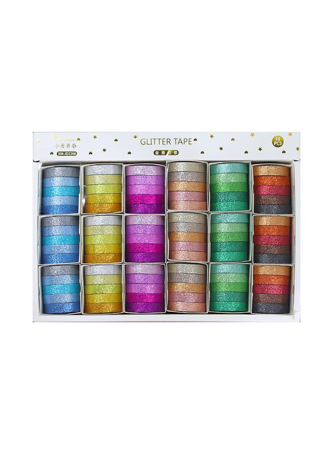 Bluejw Macaron Color Glitter Tape Suit Creative DIY Hand Account Tape Glitter Powder Glitter Powder Sticker Hand Account Decoration - Image 1