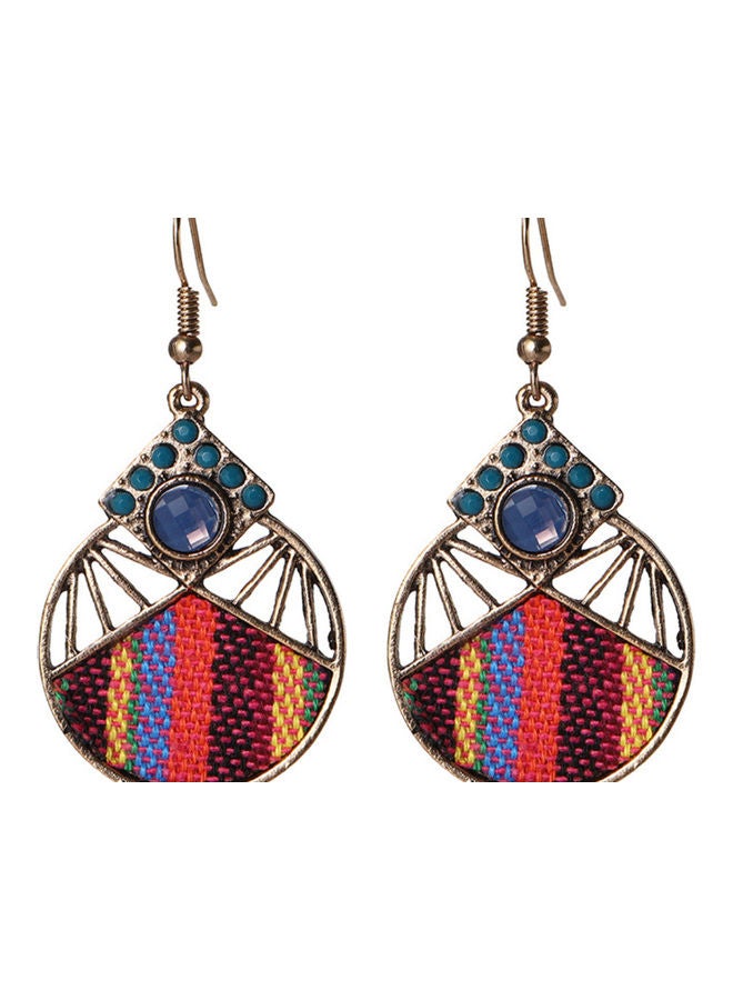 اليشمك أقراط بتصميم فردي بفتحات مصممة يدوياً ومصنوعة من الفضة عيار 925 والقماش - Image 1