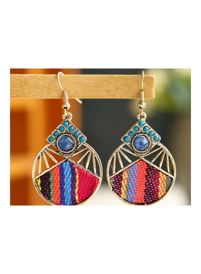 اليشمك أقراط بتصميم فردي بفتحات مصممة يدوياً ومصنوعة من الفضة عيار 925 والقماش - Image 3