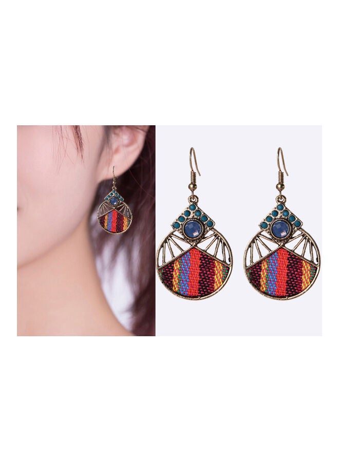 اليشمك أقراط بتصميم فردي بفتحات مصممة يدوياً ومصنوعة من الفضة عيار 925 والقماش - Image 2