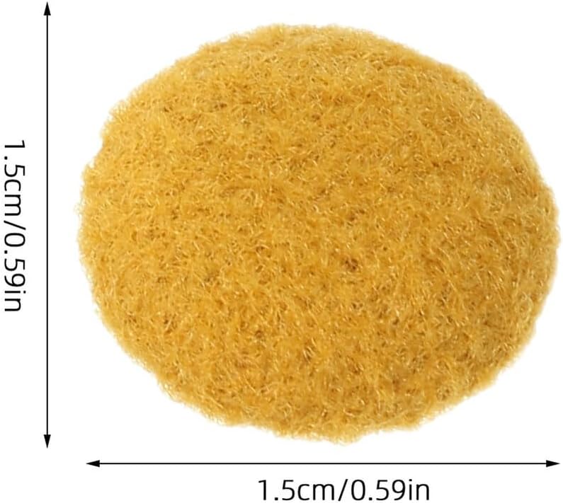 Artibetter 50pcs Yellow Fabric Covered Coat Buttons 15mm Round Woolen Buttons for Sewing Women’s Jackets Hats and DIY Craft Projects - Image 2