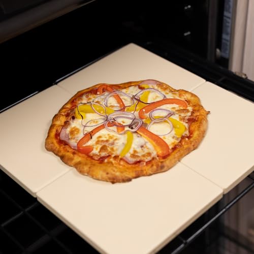 Old Stone Pizza Kitchen 4-Piece Cordierite Rectangle Pizza Stone Set - Image 4