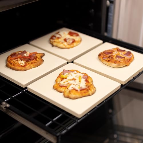 Old Stone Pizza Kitchen 4-Piece Cordierite Rectangle Pizza Stone Set - Image 3