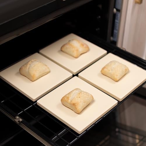 Old Stone Pizza Kitchen 4-Piece Cordierite Rectangle Pizza Stone Set - Image 5