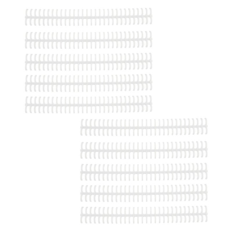 Plastic Binding Spines 13mm Inner Diameter Durable Sturdy - High-gloss Wear-resistant Smooth Page Turning Repeated Use Spines for Office School Home Students Teachers Individuals - Image 1
