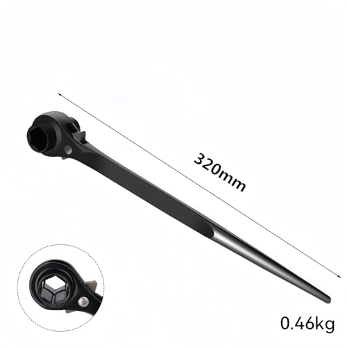 Funitric Ratchet Podger Spanner Erecting Scaffold Tool Wrench Spanner 19mm x 21mm - Image 4