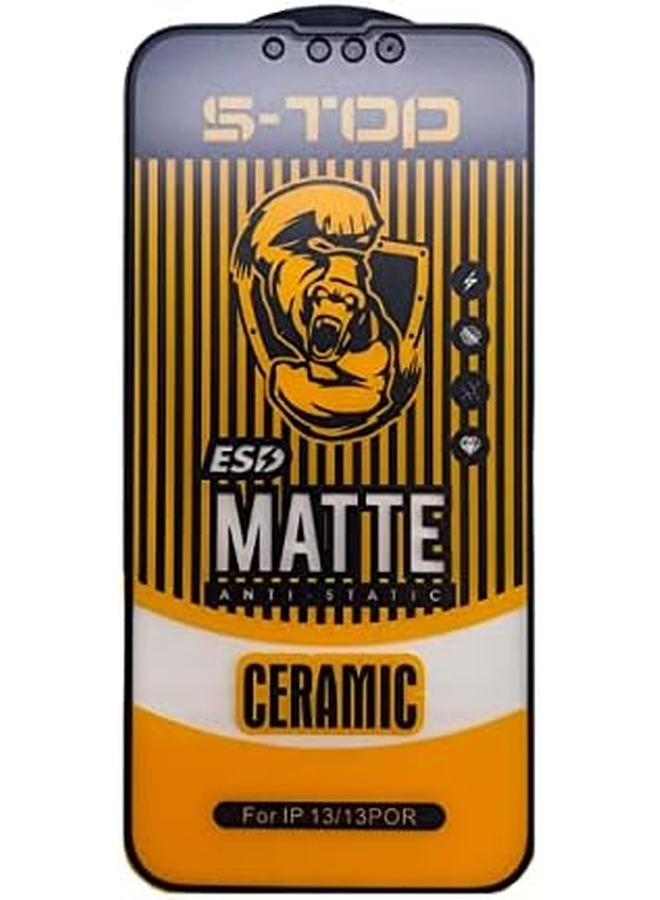 اس-توب واقي شاشة سيراميك كامل الخصوصية من الزجاج المقوى ثلاثي الأبعاد بصلابة 9 غطاء كامل مضاد للخدش متوافق مع آيفون 13 برو - Image 4