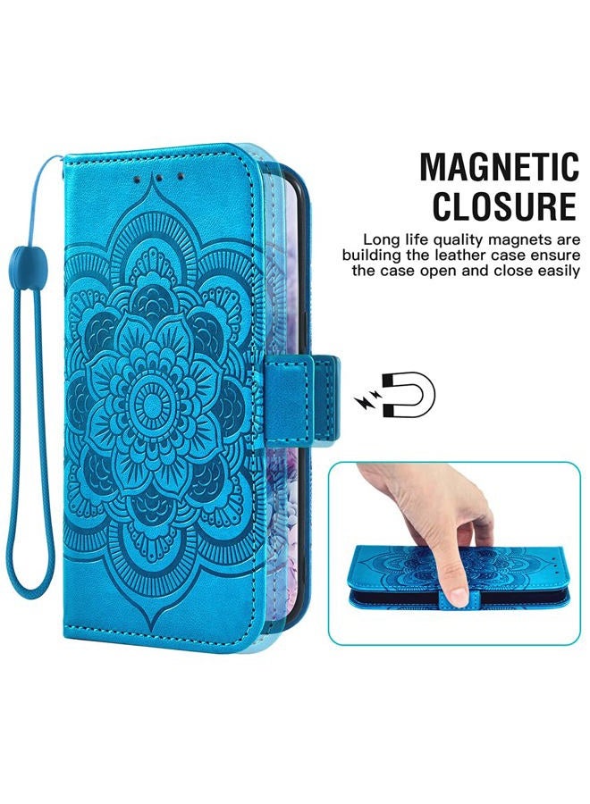 Asuwish Compatible with Samsung Galaxy S20 FE Gaxaly S 20 FE 5G UW 6.5 inch Wallet Case Screen Protector Flip Cover Card Holder Cell Phone Cases for Glaxay S20FE5G S20FE 20S Fan Edition 4G G5 Women Men Blue - Image 5