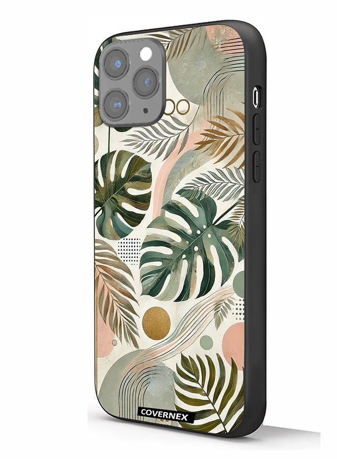 Covernex Apple iPhone 11 Pro Protective Case Cover Printed Featuring Tropical Monstera - Image 1