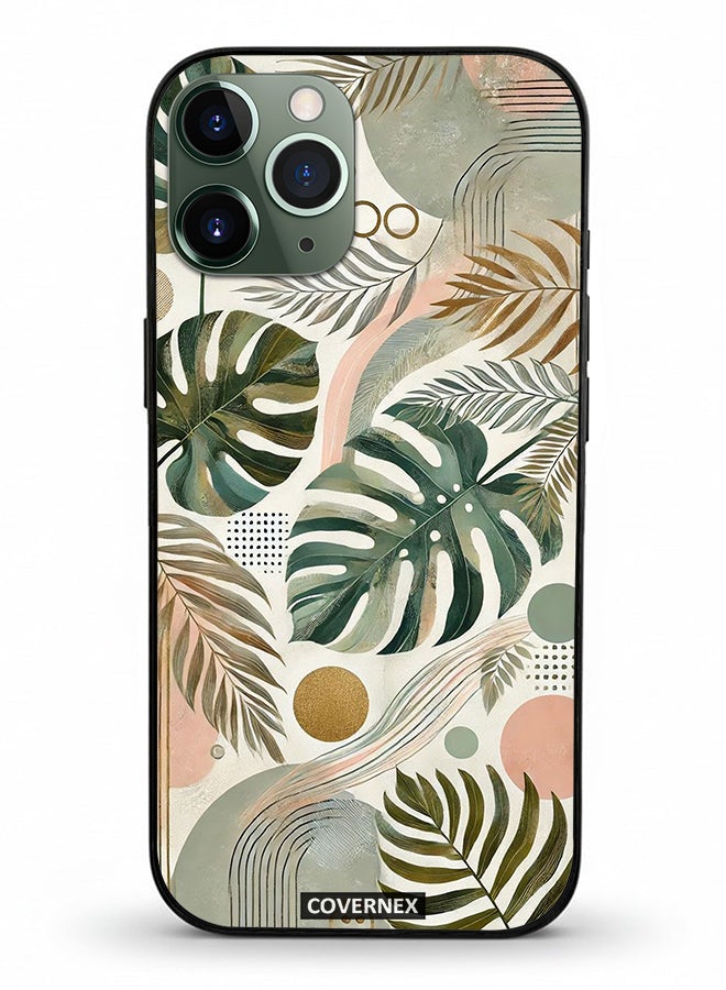 Covernex Apple iPhone 11 Pro Protective Case Cover Printed Featuring Tropical Monstera - Image 2