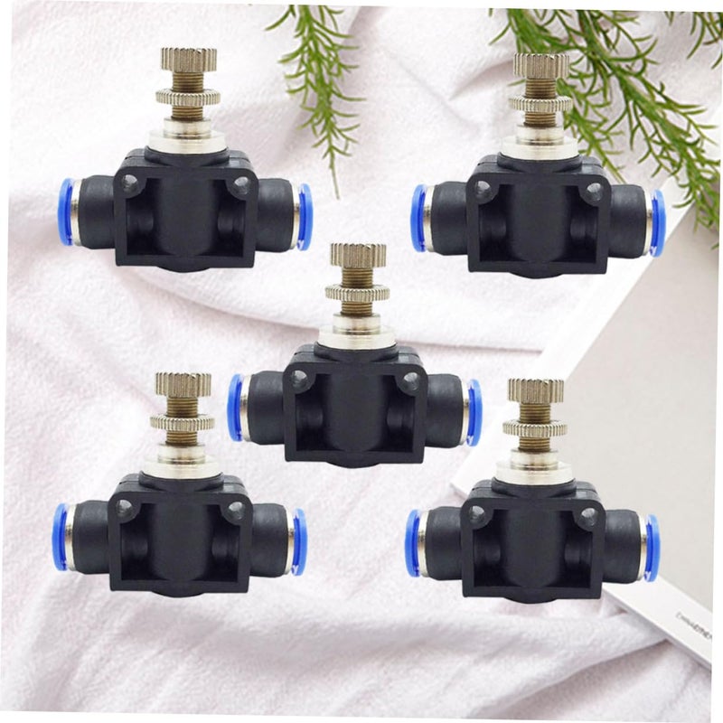 Unomor 5pcs Tube Type Throttle Valve Hose Shut off Flow Control Valve for Airline Tubing Pipeline - Image 4