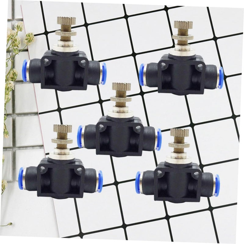Unomor 5pcs Tube Type Throttle Valve Hose Shut off Flow Control Valve for Airline Tubing Pipeline - Image 3