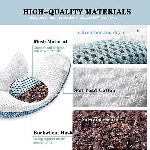 EBOFAB Lumbar Support Pillow for Sleeping, 3D Air Mesh Lumbar Pillow for Bed, Adjustable Height Back Support Pillow for Lower Pain Relief - Side, Back & Stomach Sleepers - Image 4