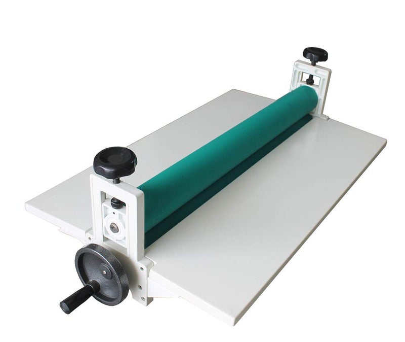 INTBUYING Cold Laminator Machine for 25 in Film 0.4In Thickness Foldable for Poster Photo with Crank Portable Manual Cold Roll Laminator Machine for Personal Office School Blueprints Artwork - Image 1