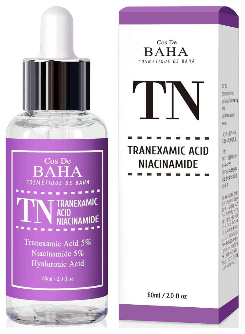 Cos De BAHA Cos De BAHA Tranexamic Acid 5% Serum with Niacinamide 5% for Face/Neck - Helps to Reduce the Look of Hyper-Pigmentation, Discoloration, Dark Spots, Remover Melasma, 2 Fl Oz  - Image 1