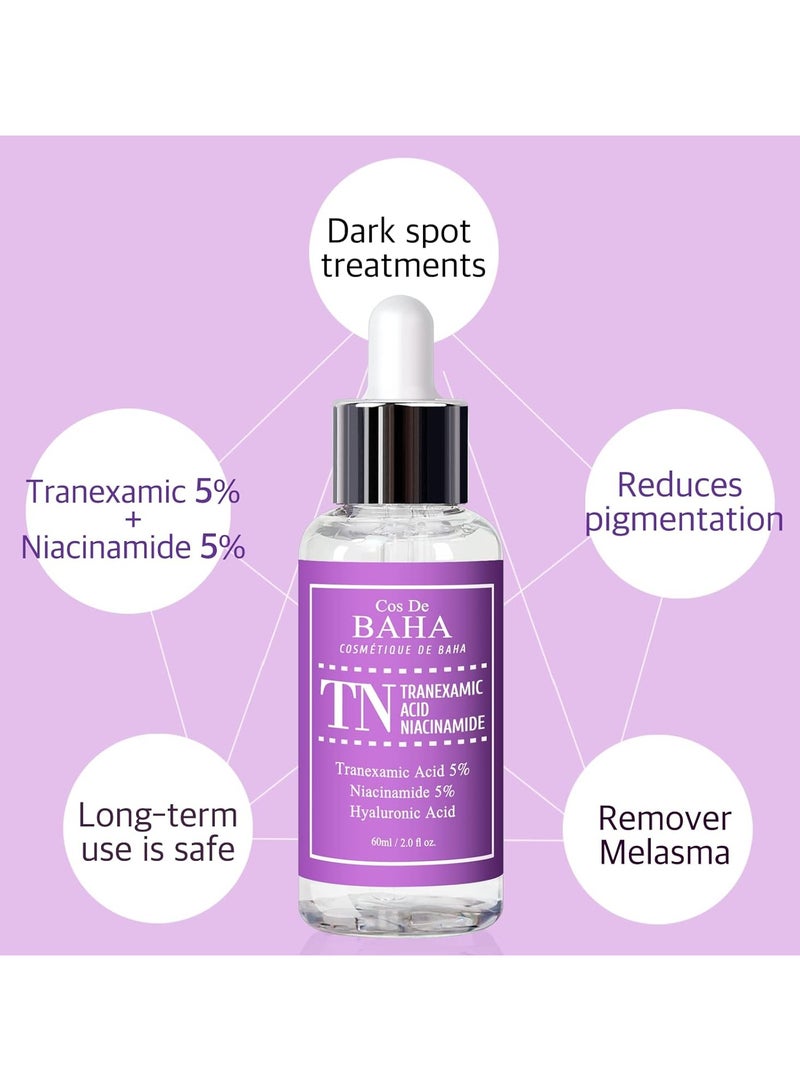 Cos De BAHA Cos De BAHA Tranexamic Acid 5% Serum with Niacinamide 5% for Face/Neck - Helps to Reduce the Look of Hyper-Pigmentation, Discoloration, Dark Spots, Remover Melasma, 2 Fl Oz  - Image 2