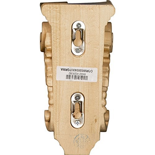 Ekena Millwork CORW03X04X07GRAL Small Grape Wood Corbels, 3 1/2"W x 4"D x 7"H, Alder - Image 4