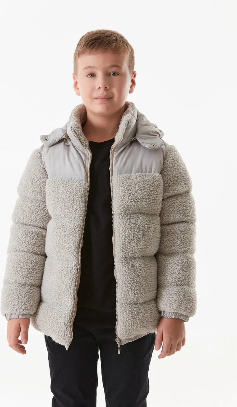 فولامودا Pocket Hooded Plush Boy's Coat