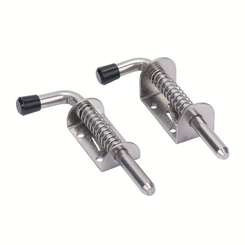 Stainless Steel Spring Latch Pin 5 Inches 2 Pack Heavy Duty Anti Rust Door Bolt - Image 1