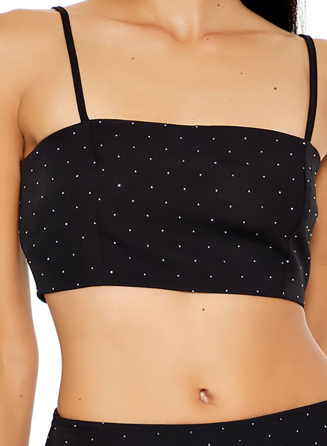 FOREVER 21 Rhinestone Cropped Cami & Mini Skirt Set - Image 5