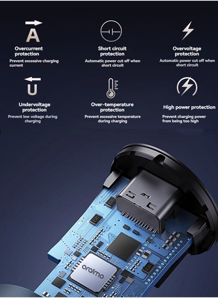 Dual USB Car Charger (USB-A + Type-C), 12V–24V Universal, Multi-Protect Safety, Smart IC, Compact Metal Body for Cars/SUVs/Trucks - Image 5