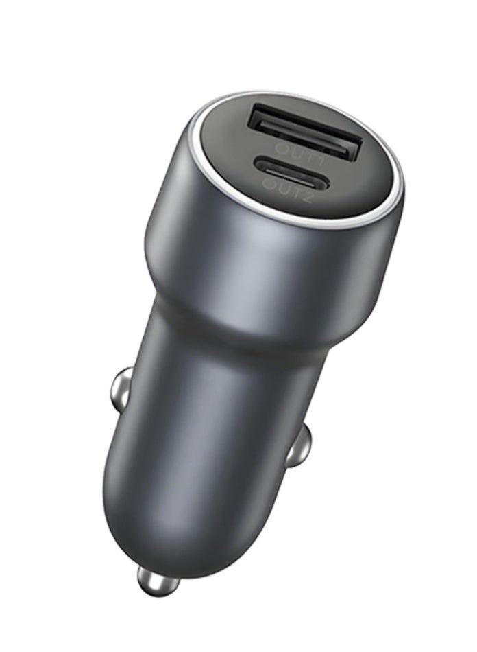 Dual USB Car Charger (USB-A + Type-C), 12V–24V Universal, Multi-Protect Safety, Smart IC, Compact Metal Body for Cars/SUVs/Trucks - Image 3