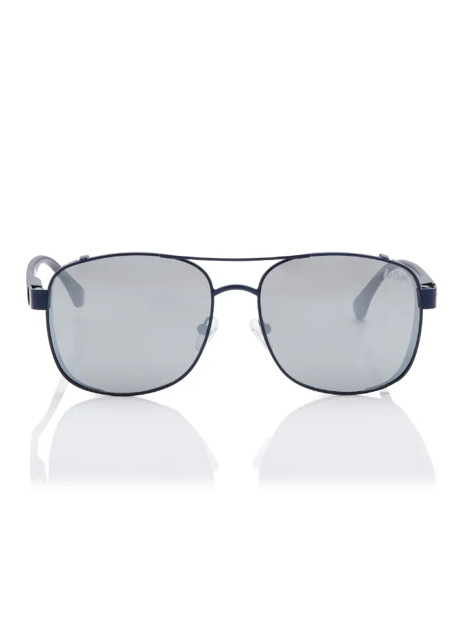 لي كوبر Polarized Sunglasses Matte Dark Blue Frame Silver Mirror Mirror Lens 59mm  - LC1209C03