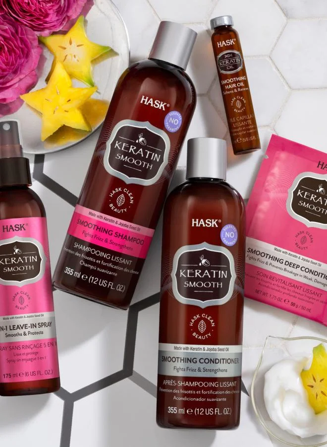 HASK Hask Keratin Protein Smoothing Shampoo,355ml