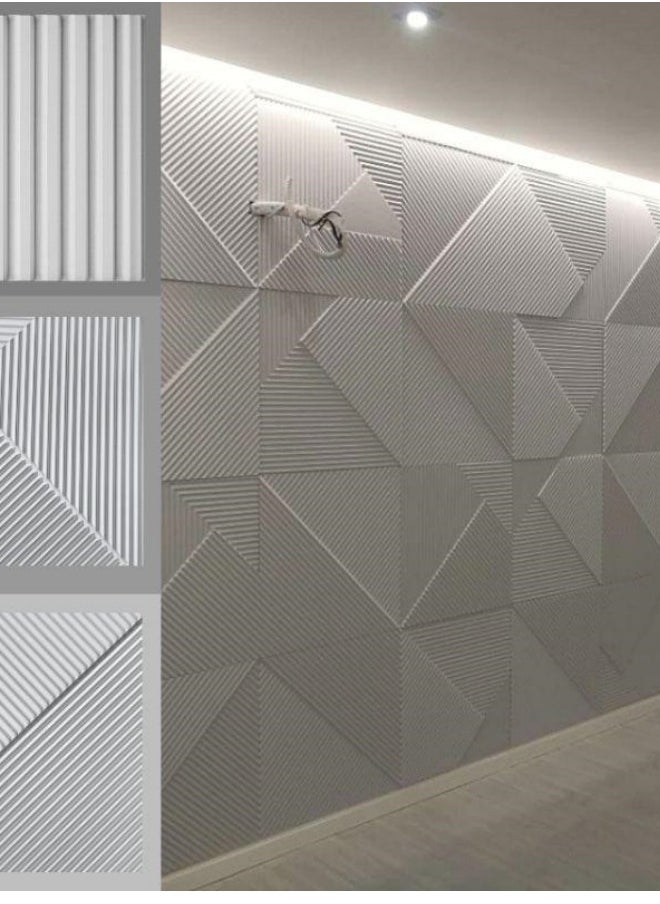 HXDream - 12 PCS 3D Wall Panels, 3D Texture PVC Wallpaper, Diamond Design Decorative Wall Cover, Each 30x30cm, Wall Cladding, Gaming Wall Decoration - Image 1
