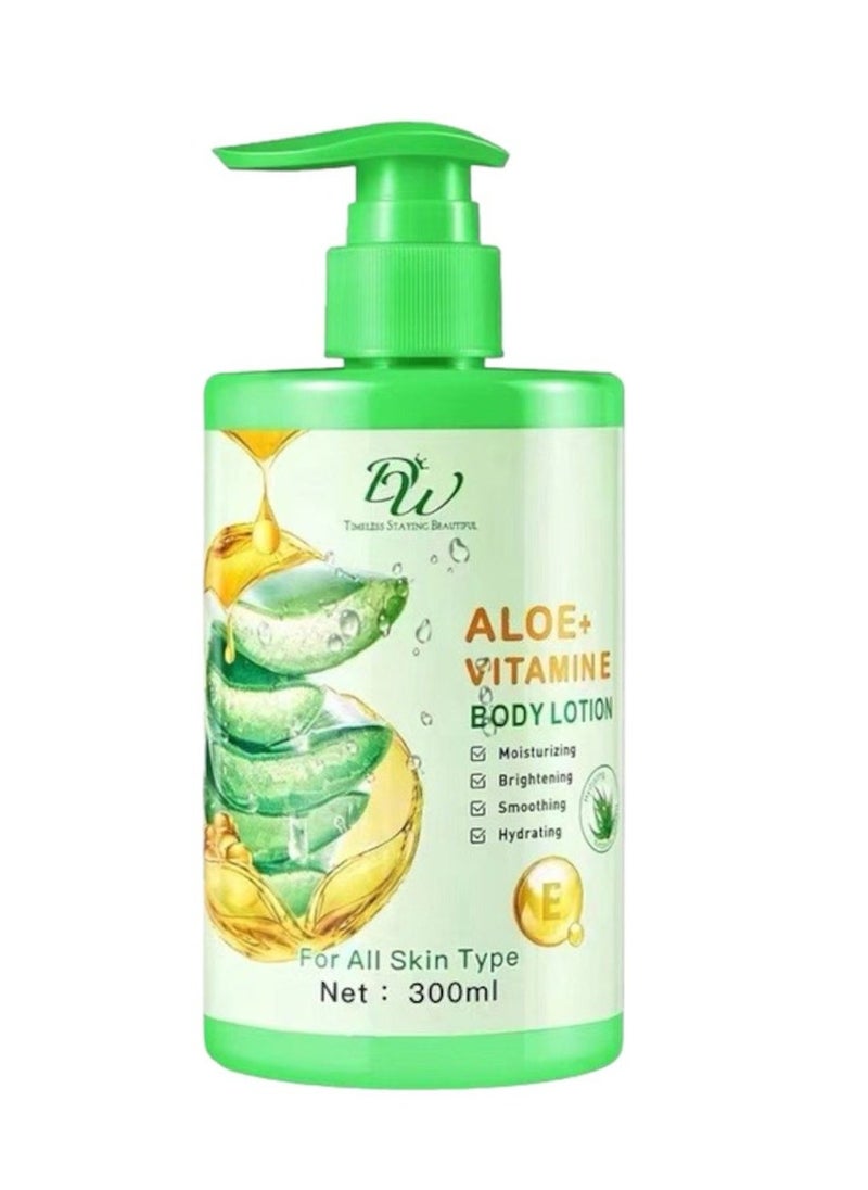 DW - Aloe+ Vitamin E Body Moisturizibg Whitening Brighten Lotion 300ml - Image 1