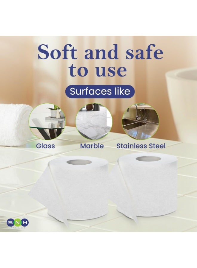 إس إن إتش باكينج عبوة مناديل حمام ناعمة وصحية، 10 لفات، 400 ورقة × طبقتين، منقوشة - Image 4