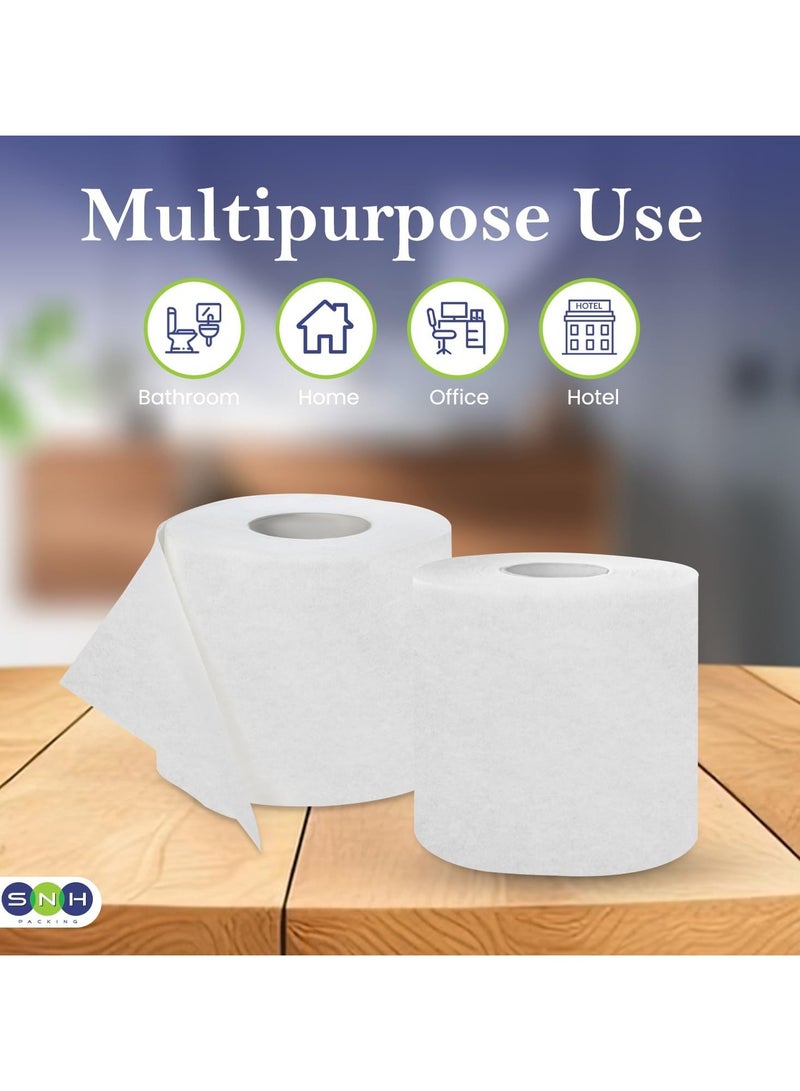 إس إن إتش باكينج عبوة مناديل حمام ناعمة وصحية، 10 لفات، 400 ورقة × طبقتين، منقوشة - Image 5