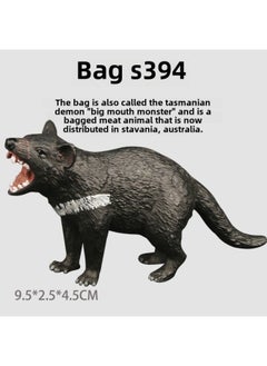 Simulation Wildlife Model Solid Fox Eagle Kangaroo Sloth Ostrich Wolf Leopard Squirrel Toy Ornaments-Color:S394 Tasmanian Badger