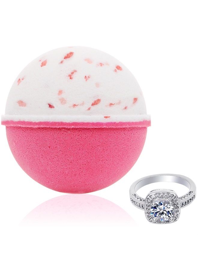 Jackpot Candles Bath Bomb with Surprise Size Ring Inside - Pink Himalayan Sea Salt Extra Large 10 oz. Bath Bombs with Jewelry - Hand Made in USA - Perfect for Spa & Bubble Bath. Great Gift for Birthday, Mothers Day - Image 1