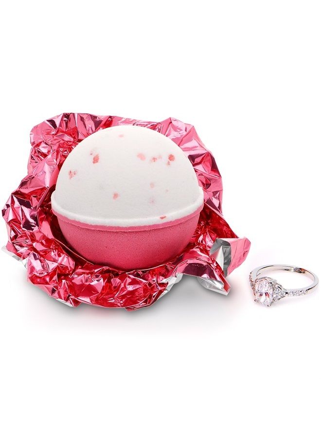 Jackpot Candles Bath Bomb with Surprise Size Ring Inside - Pink Himalayan Sea Salt Extra Large 10 oz. Bath Bombs with Jewelry - Hand Made in USA - Perfect for Spa & Bubble Bath. Great Gift for Birthday, Mothers Day - Image 4