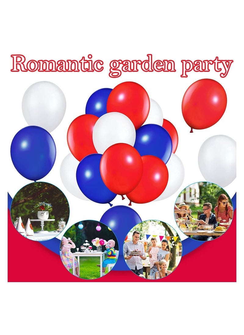 Highland 50 Piece Red White Blue Balloons for Birthday Baby Shower Wedding Gender Reveal Anniversary Party Decorations - Image 3