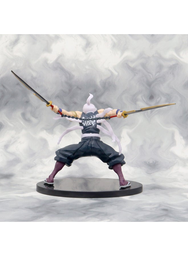 Anime Ghost Destroys Hand-made Model Bracket White Hair Tianyuan Desktop Decoration Ornaments Wholesale-Color:Stent Ghost Destroy-Powder Skirt Beans  - Image 3