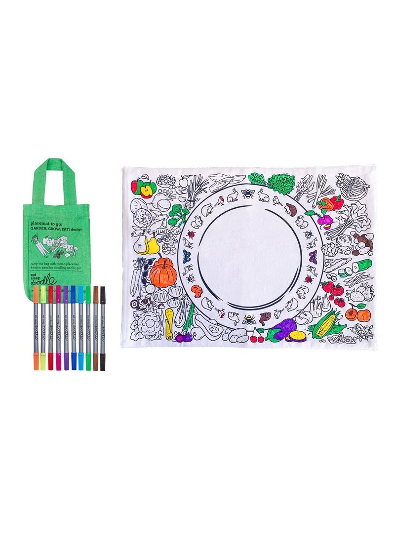 eatsleepdoodle Coloring Placement to Go, Garden Grow Eat  - Image 1