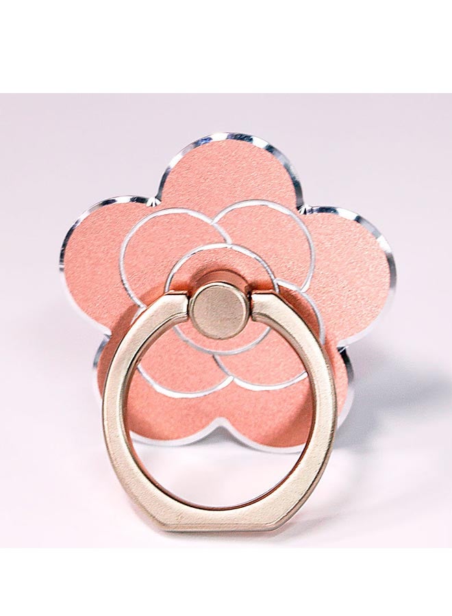 2-Pieces Creative Flower Metal Mobile Phone Ring Desktop Folding Mobile Phone Holder Ring - Image 1