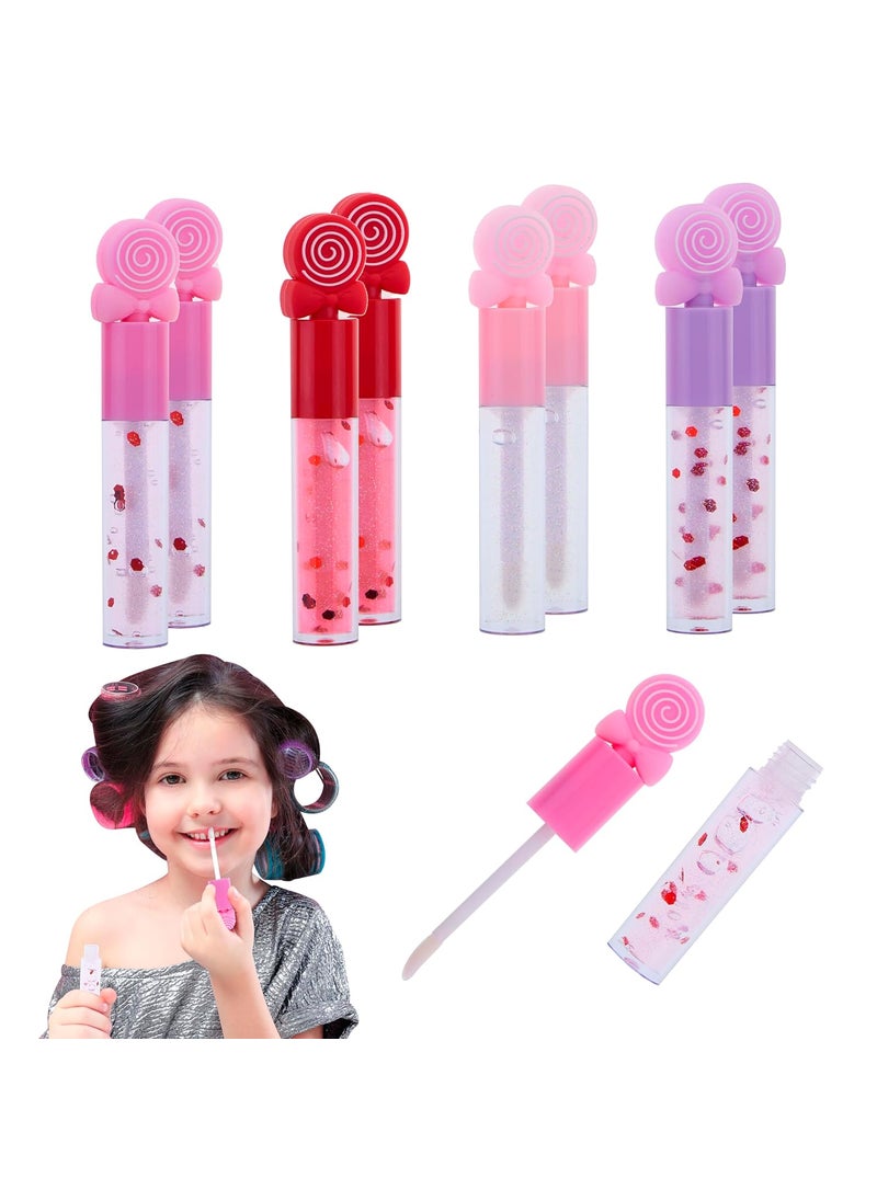 Expressions EXPRESSIONS 8pc Lip Gloss Set  Sweet Thing Lip Gloss Collection wConfetti and Candy Shaped Toppers  Safe and NonToxic Lip Gloss Gift Set For Girls 