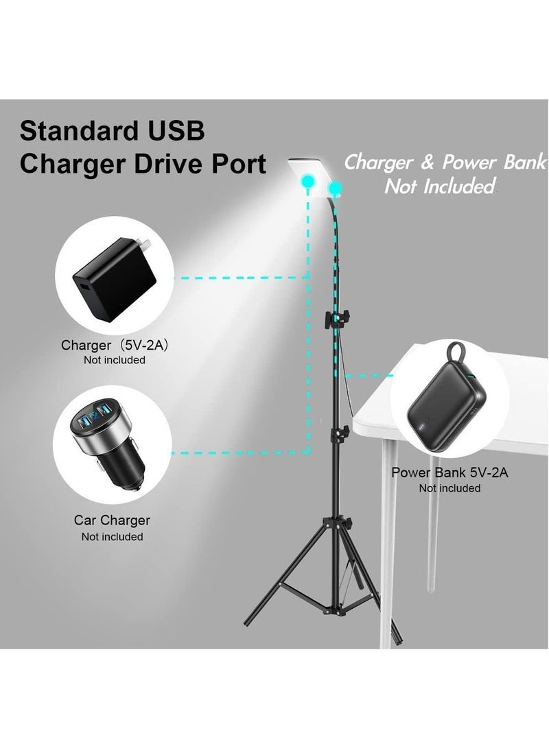Captaintech LED Camping Light, Portable Outdoor Light with Telescopic Tripod, Powered by USB Port, Multiple Usage Outdoor Lamp for Garden, Patio, Camp, Tent, Fishing and Emergency Car Repair - Image 3