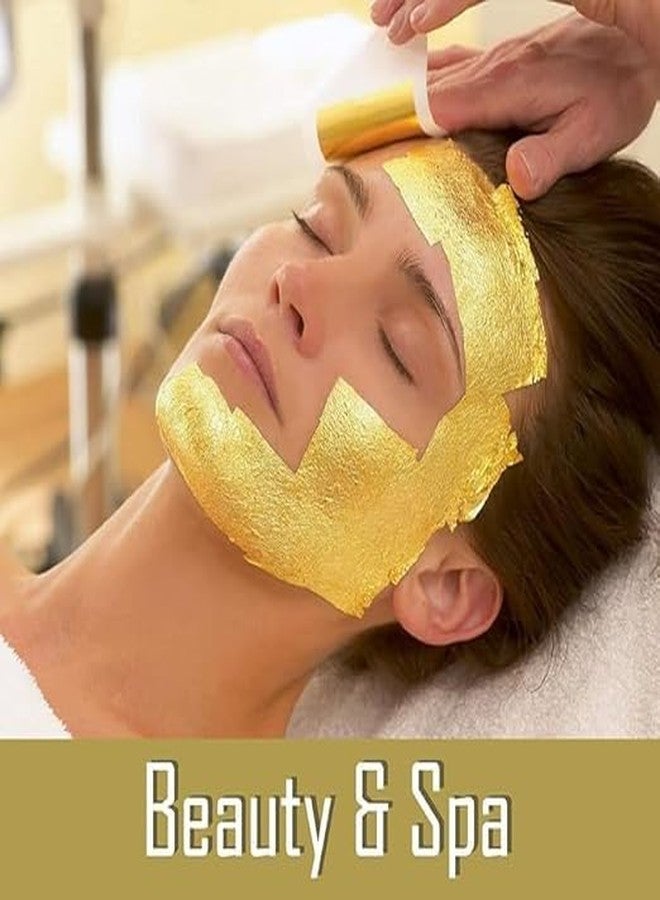 ask vark wala 24k Pure Edible Gold Vark Golden Leaf [6X4] INCHES Gold Foils 10 Sheets for Cake Sweets Ayurvedic Medicine face Treatment Anti Aging spa (10) - Image 3