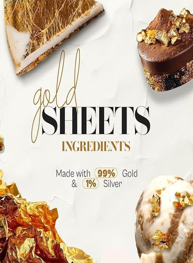 ask vark wala 24k Pure Edible Gold Vark Golden Leaf [6X4] INCHES Gold Foils 10 Sheets for Cake Sweets Ayurvedic Medicine face Treatment Anti Aging spa (10) - Image 5