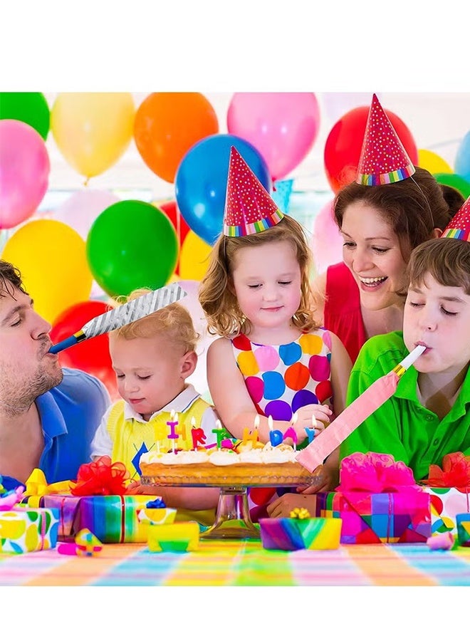 Happy D 30 Pcs Colorful Birthday Noisemakers, Funny Party Blowouts Blowers Musical Blowouts, Paper Blowouts Whistles Party Supplies Decorative Toys (Random Colors & Styles) - Image 3