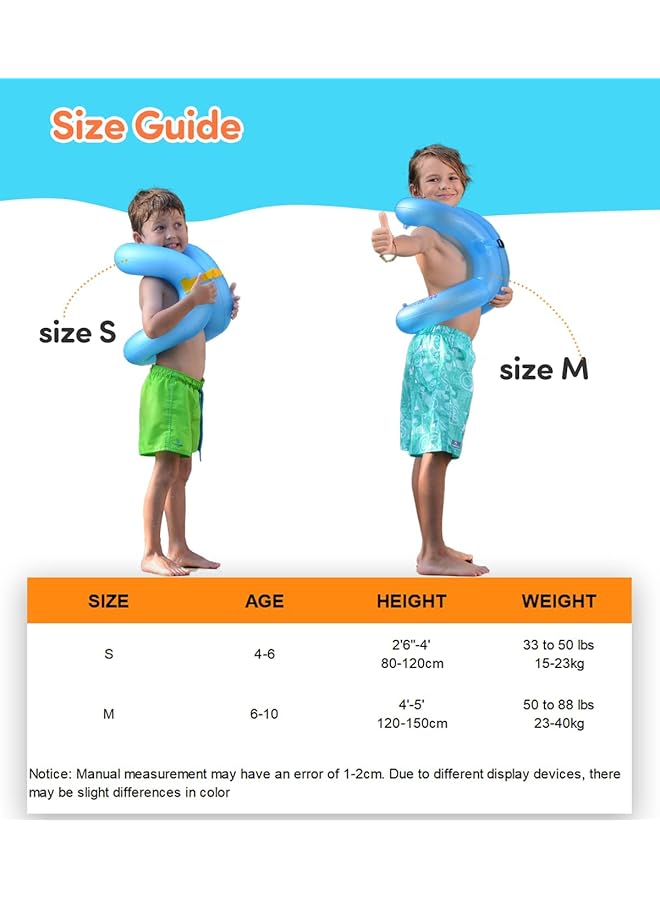 KASTWAVE Swim Vest For Kids 30 90 Lbs 4 10 Years Old Inflatable Swimming Floaties With Adjustable Safety Buckle & Dual Airbags For Boys Girls Water Vest For Pool Beach Lake & Ocean - Image 5