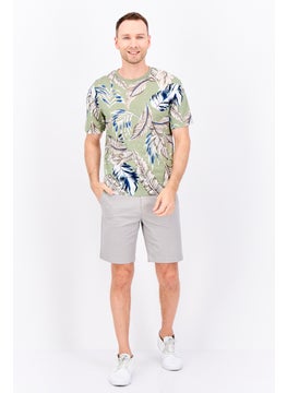 Jack Jones Men Crew Neck Short Sleeve Printed T-shirts, Olive Combo  - Image 4