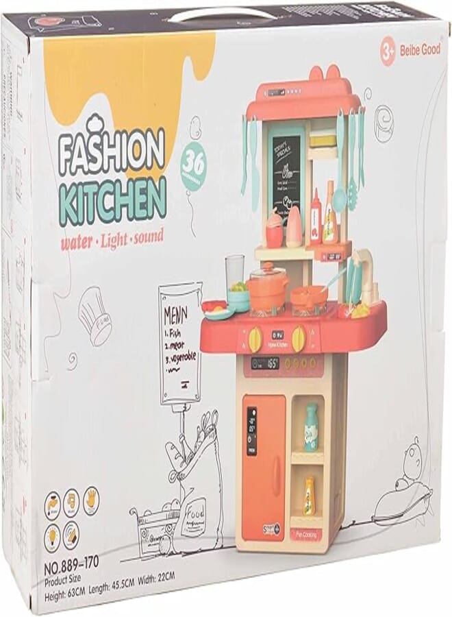 Our Generation Beibe Good 889-170 Fashion Kitchen with Cooking Tools Playset for Kids