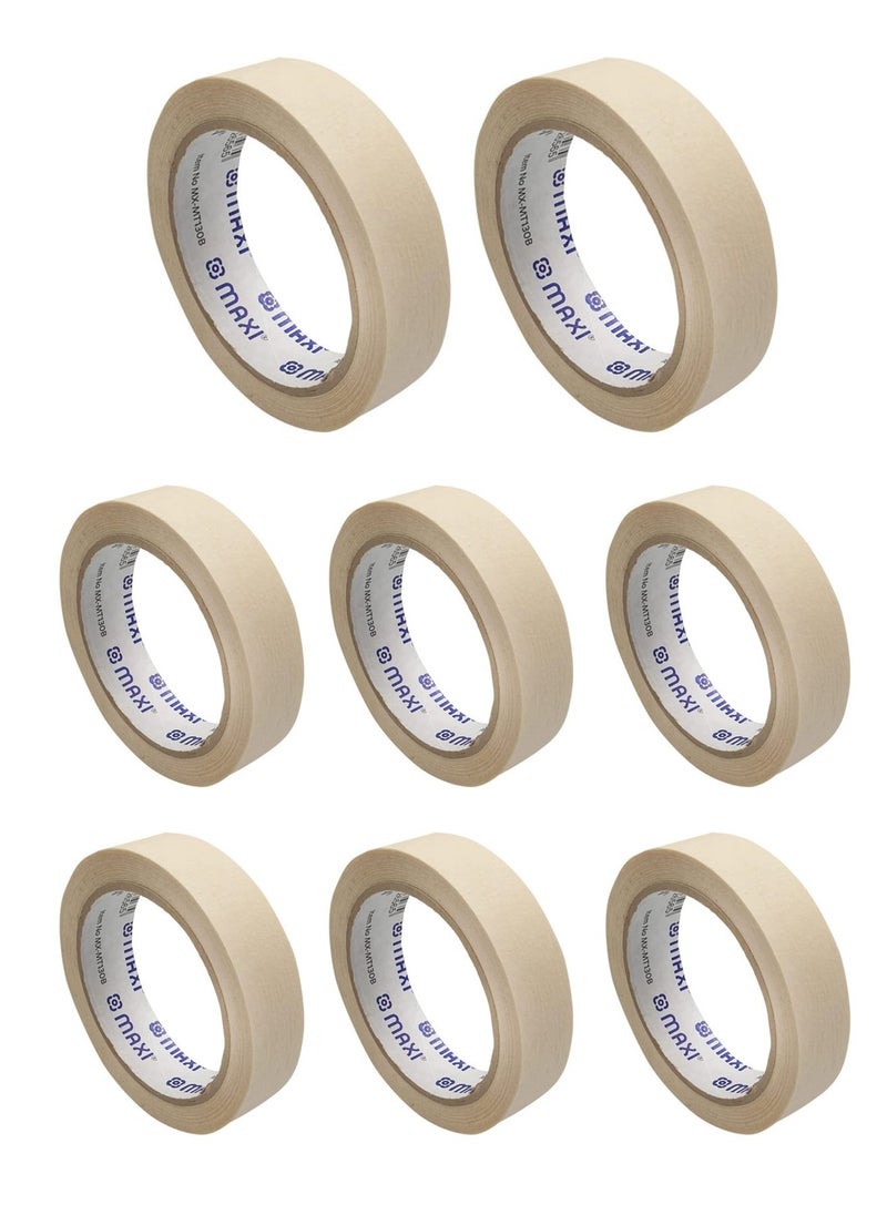 Maxi 8-Piece Premium Masking Tape 1 Inch Width  - Image 1