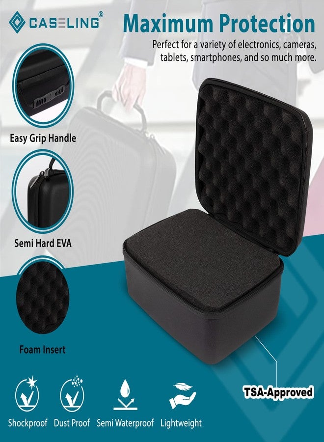 caseling Protective Hard Case With Customizable Foam. 11 Inch Lightweight Hard Shell Case for Electronics, Cameras, Tablets, Phone & More - 11 x 9 x 5.5 Inches - Image 3