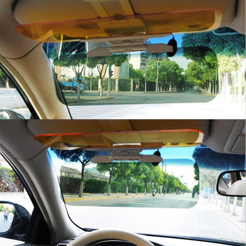 Anti Glare Sun Visor Car, Universal Extendable Sun Shade for Car, Day Night Sun Blocker Reduces Eye Strain, Clip-On Car Side Car Sun Shade, Yellow Tint, 1 Count - Image 3
